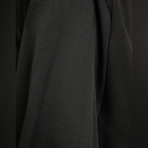 Lulus Vibe For Tonight Black Surplice Long Sleeve Chain Bodysuit - Size XS - Picture 7 of 7